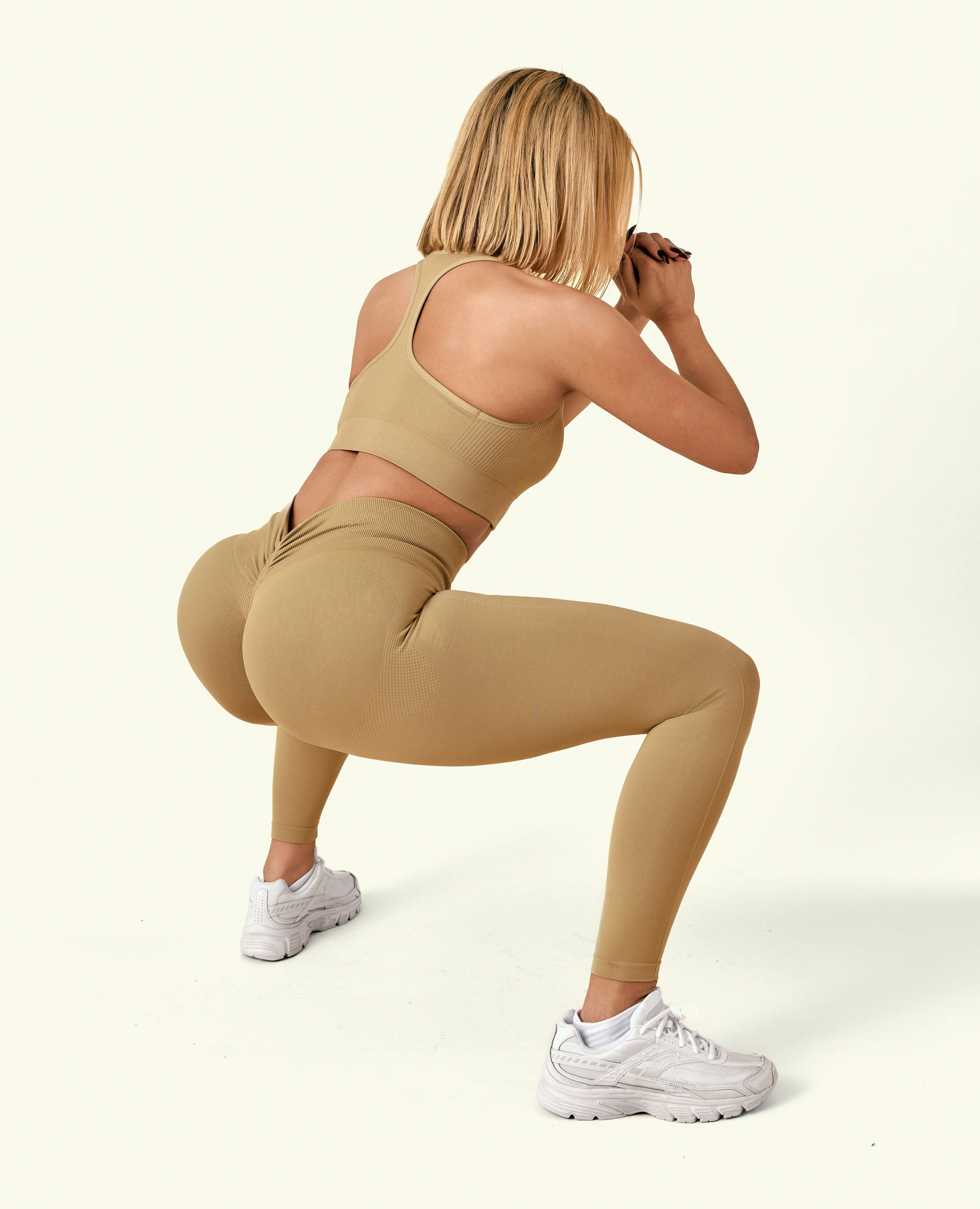 High Rise Eco Friendly Luxury Choice Sculpt Lift Seamless Leggings - Earth Brown