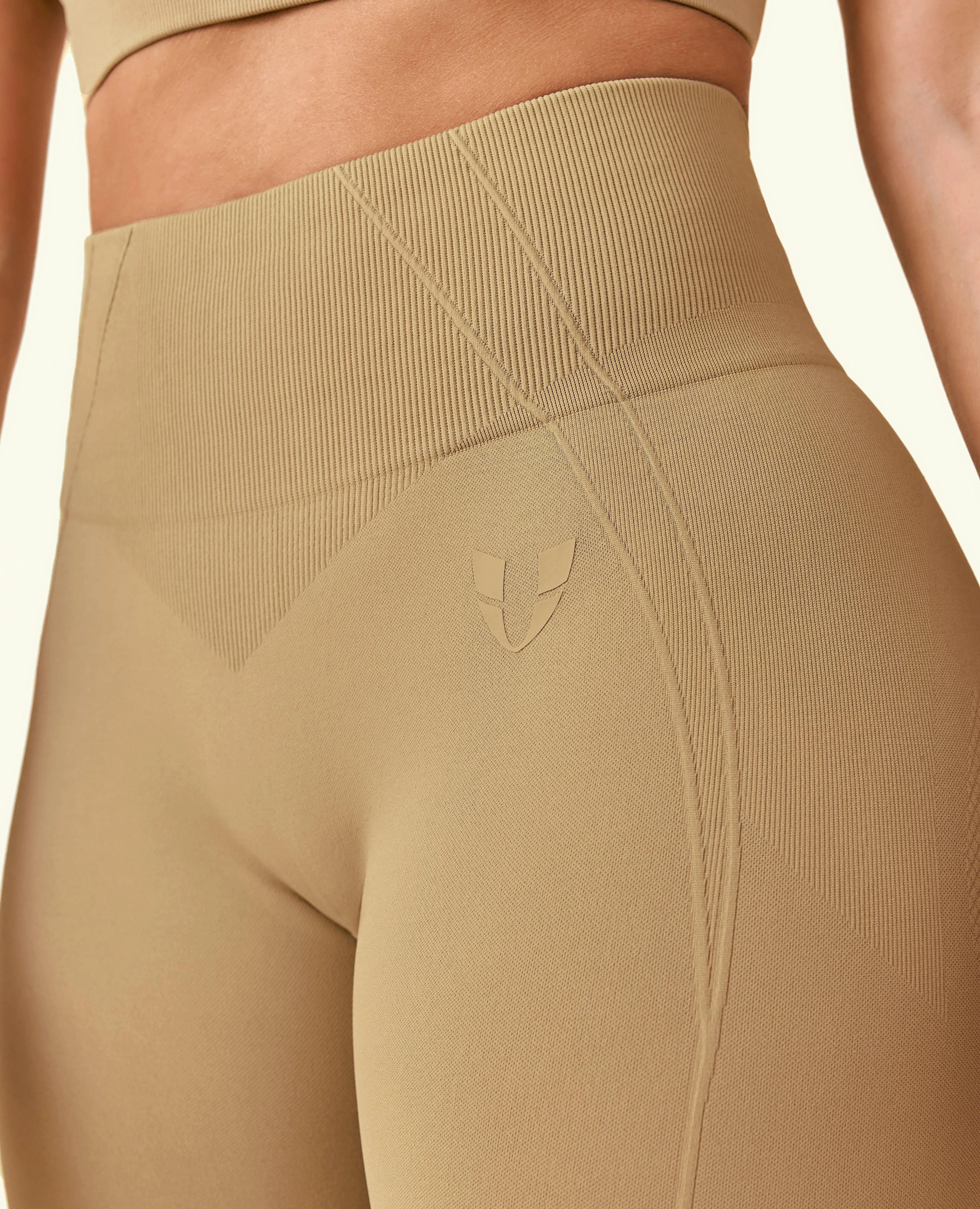 Sculpt Lift Seamless Leggings - Earth Brown Pro Athlete Breathable Fabric