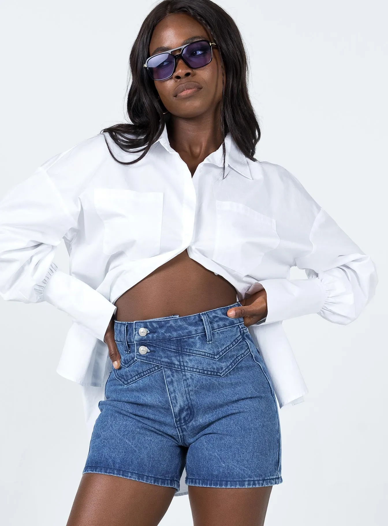 Sarita Denim Shorts Energy Flow