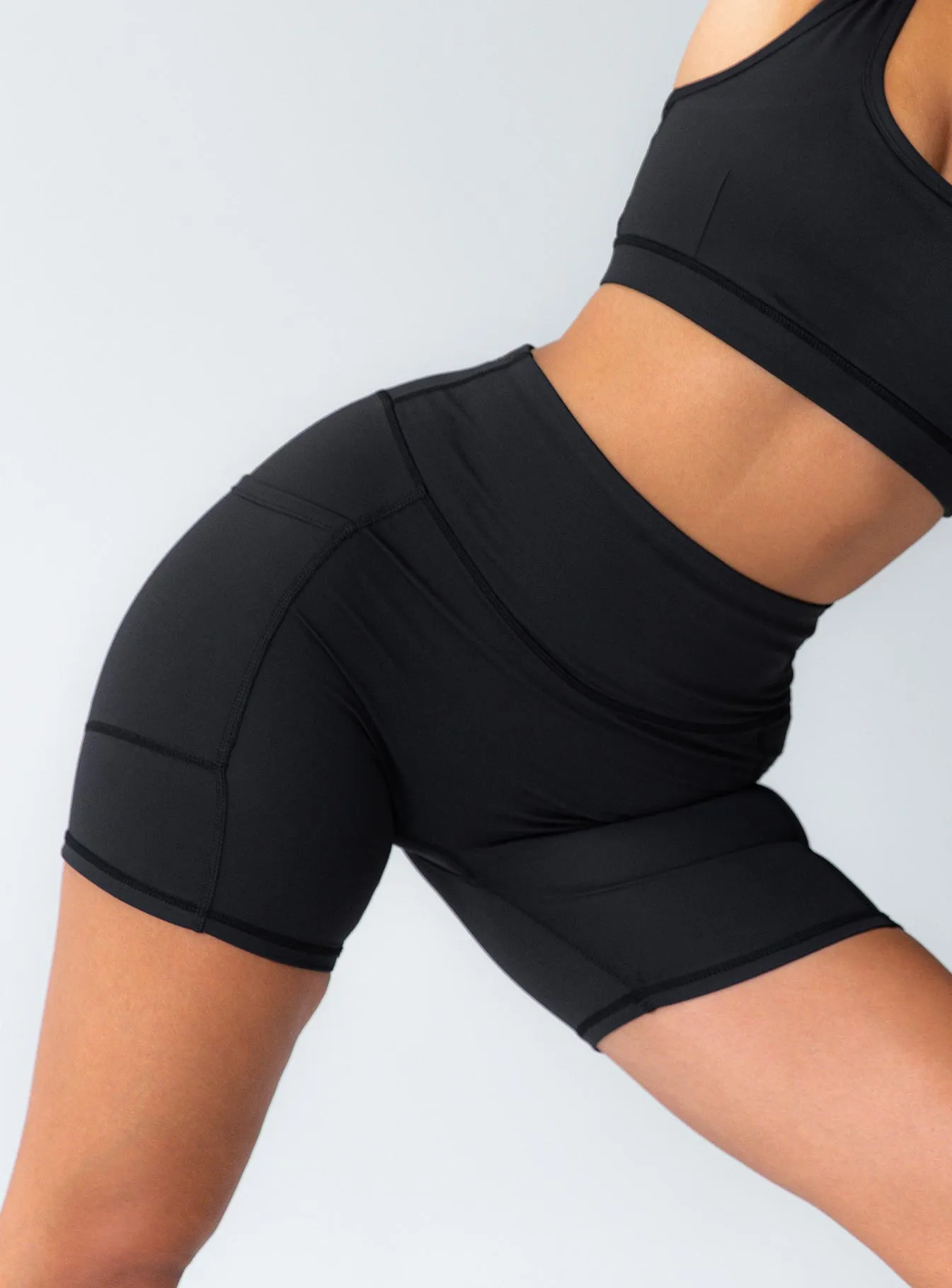 Fame Glow Conquer Activewear Shorts Black