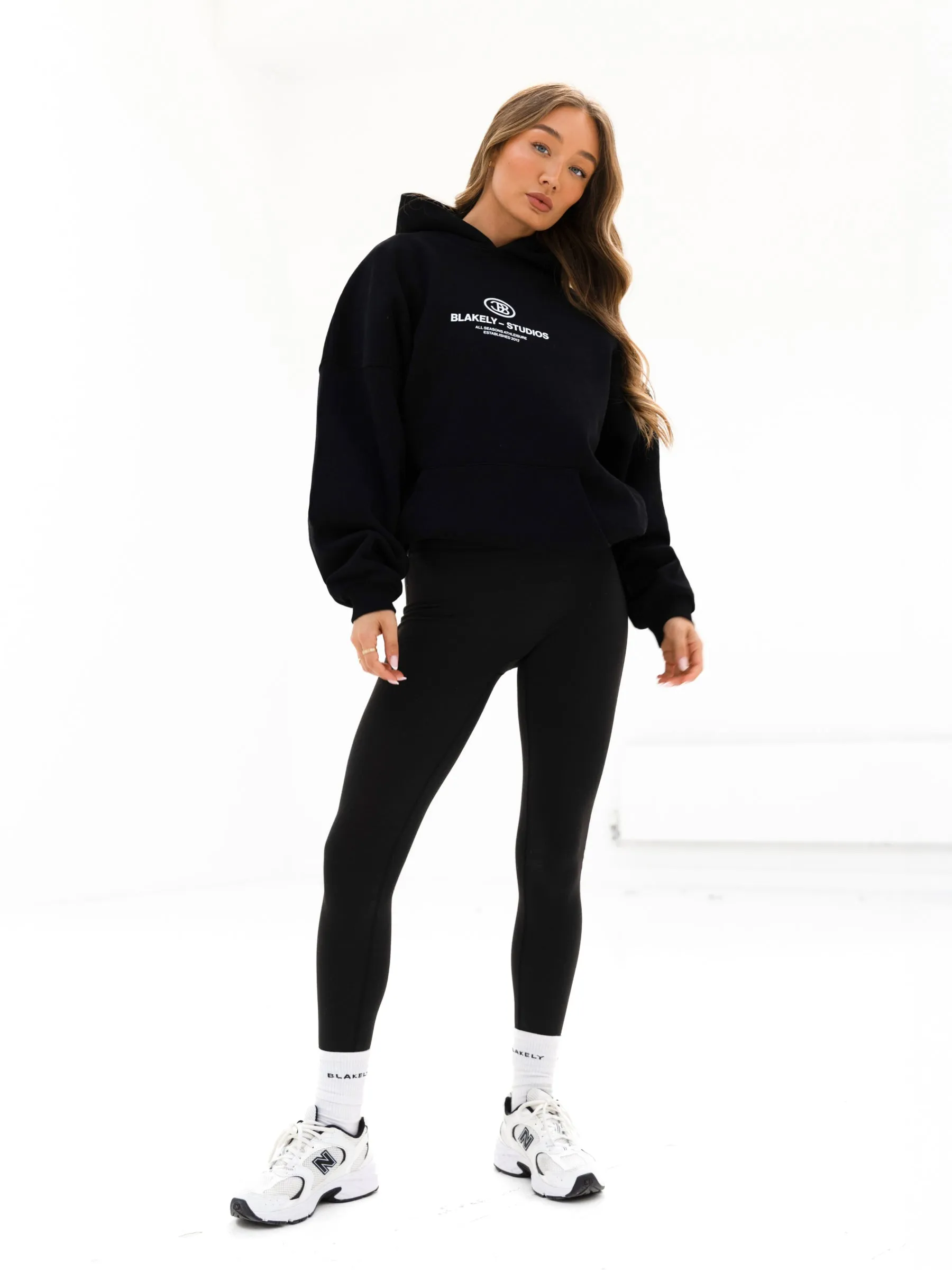 Madison Oversized Hoodie - Black Sporty Outfit Lounge Wear