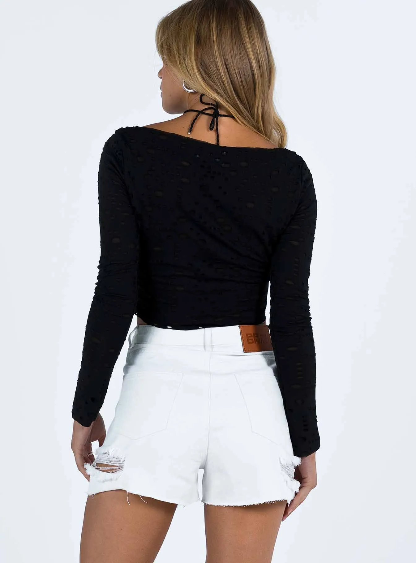 Coulson Denim Shorts White Raw Linen