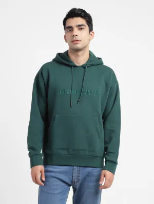European style Brushed Interior Men's Solid Hooded Sweatshirt