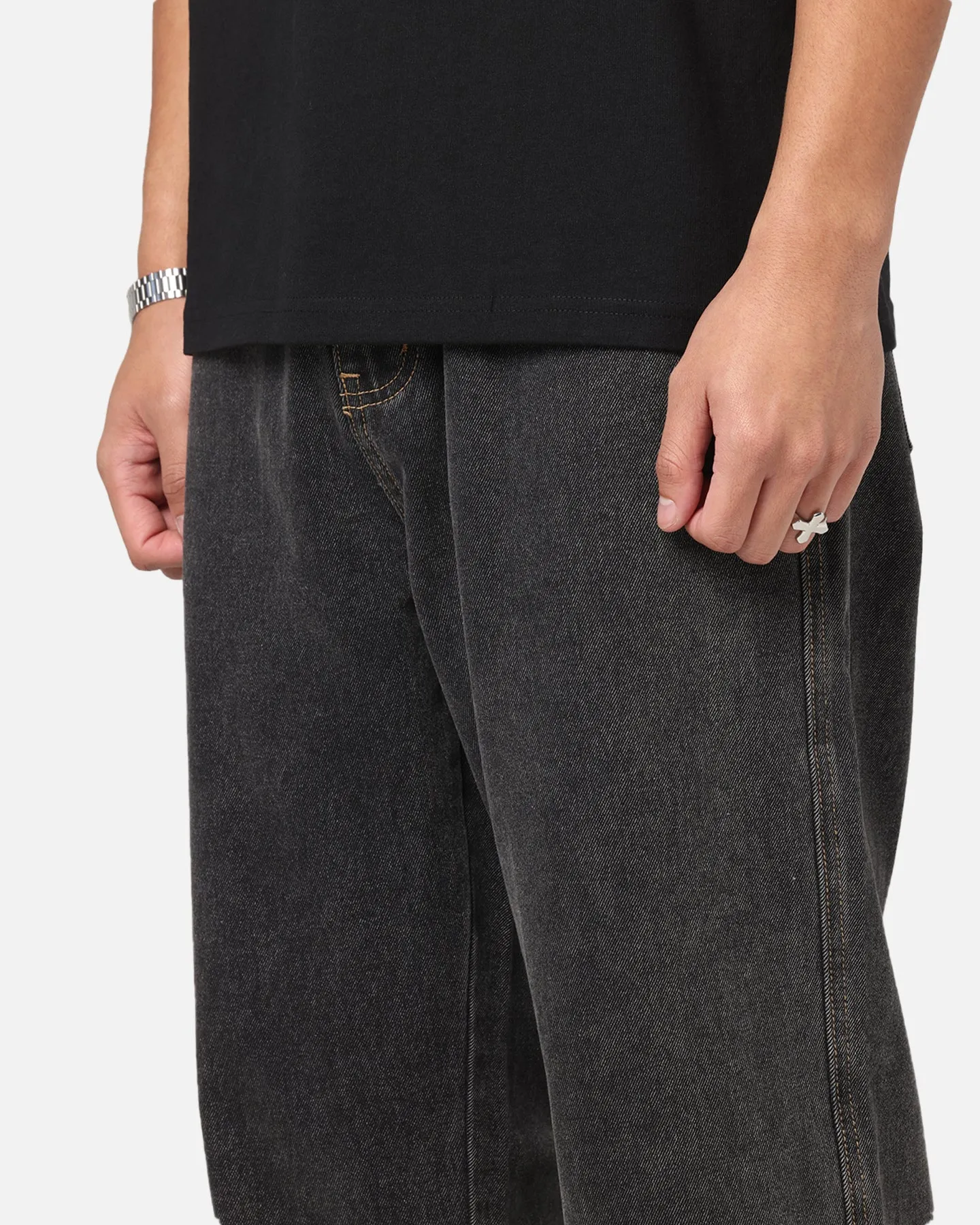 X-Large Mark Bull Denim 91 Pants Washed Black Year Rounder Neutral Smooth