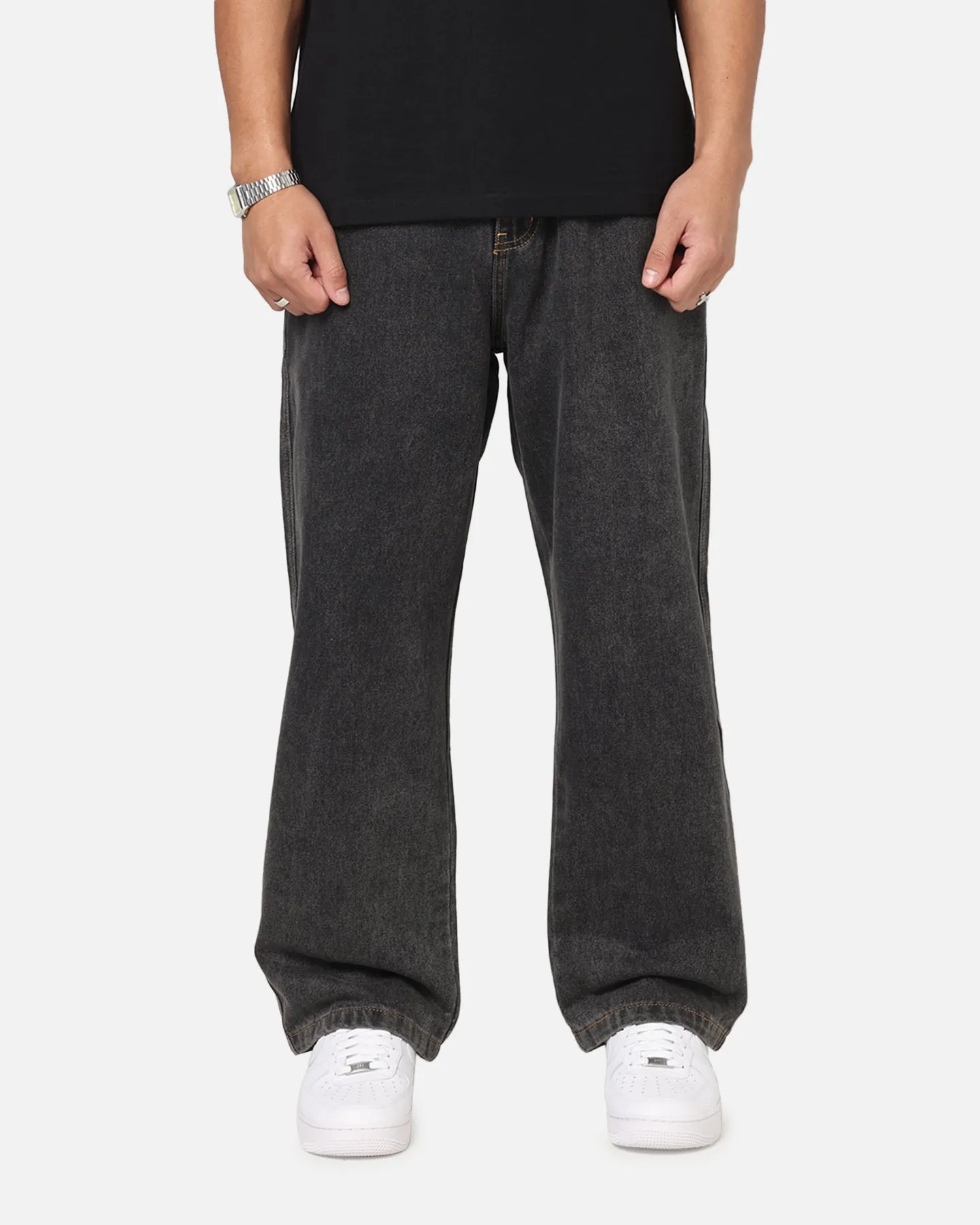 Fashion Lover Minimalist X-Large Mark Bull Denim 91 Pants Washed Black