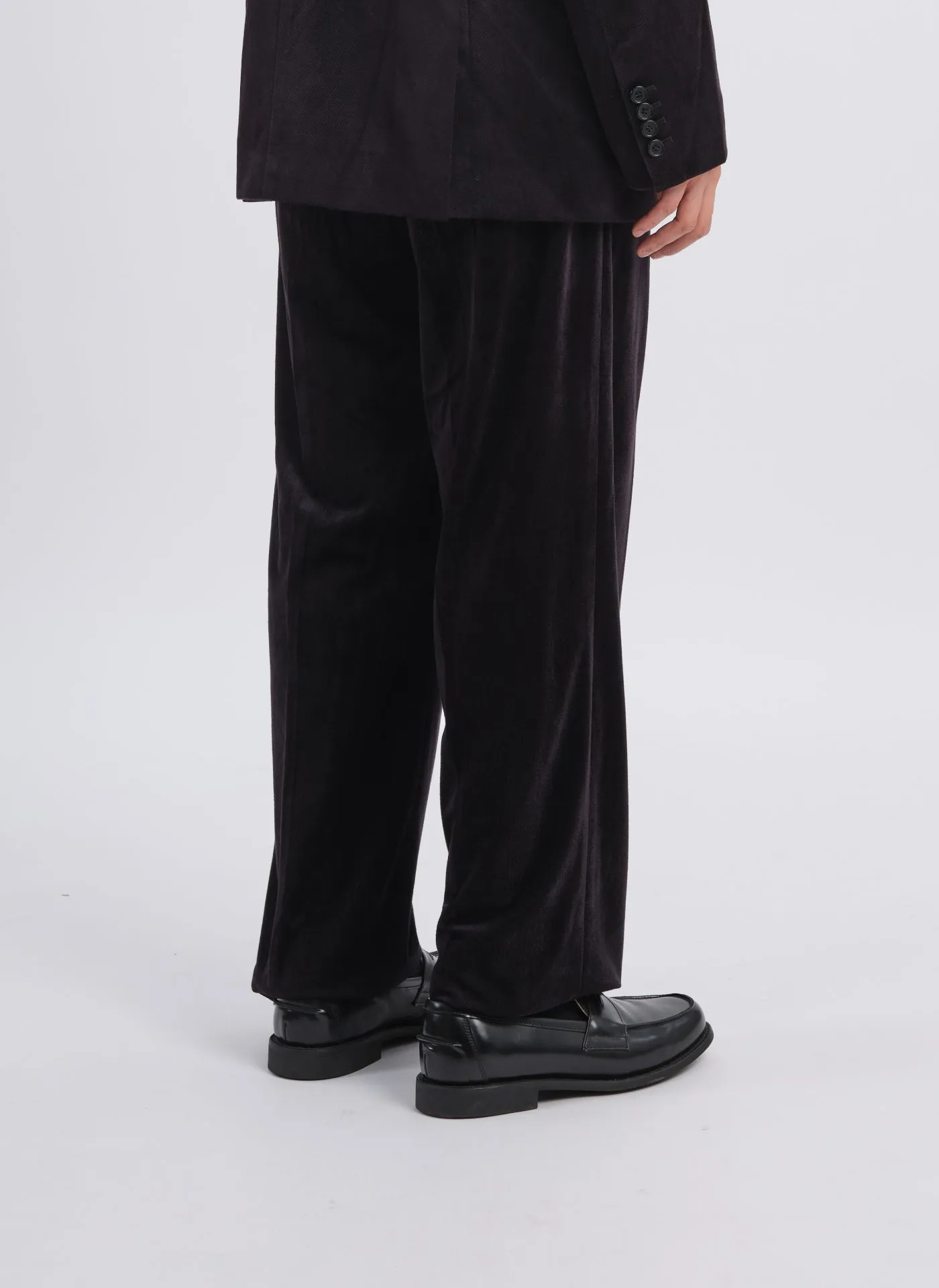 Micro Polyester Velour Twill Suit Pants Champion Glow Antibacterial Treatment