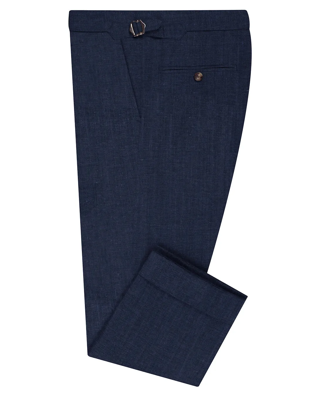 Transitional Style Recycled Polyester Blend VBC: Navy Blue Wool-Linen