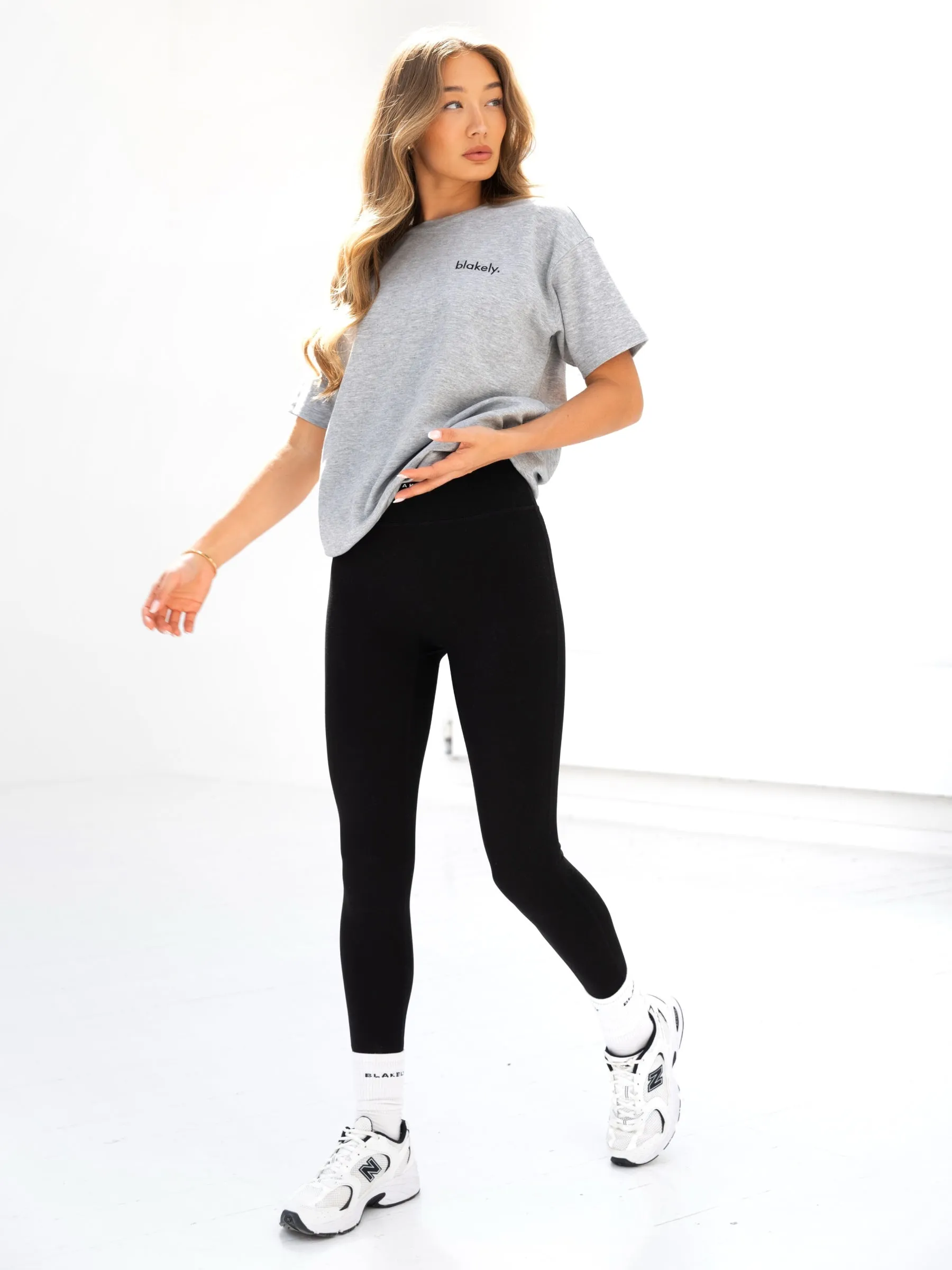 Sami Oversized T-Shirt - Marl Grey RelaxedFit Comfy Wardrobe