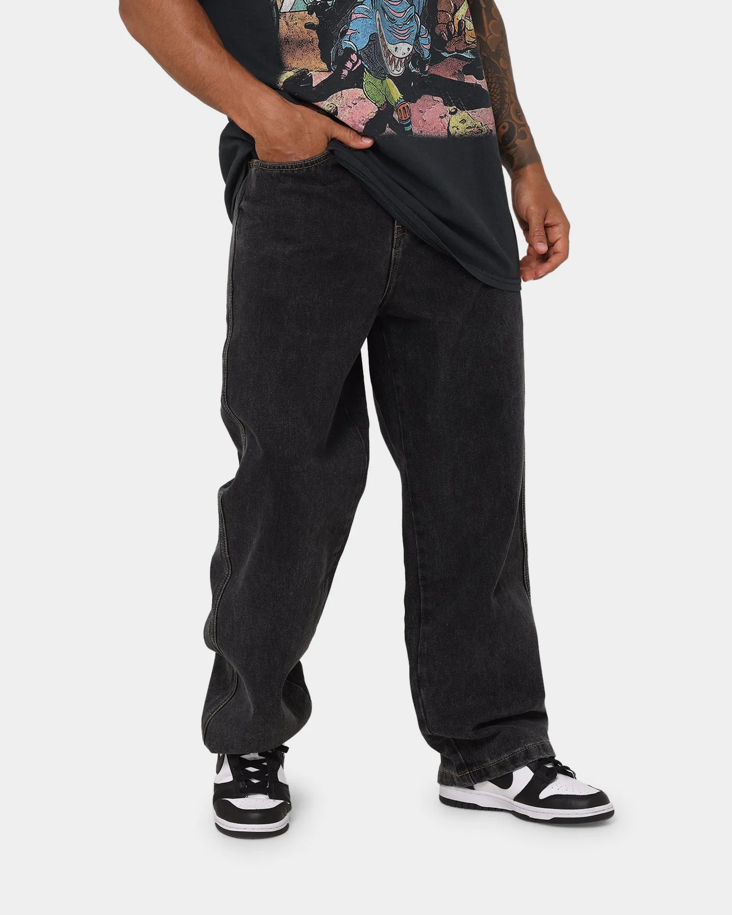 X-Large Bull Denim 91 Pants Washed Black Staple Piece