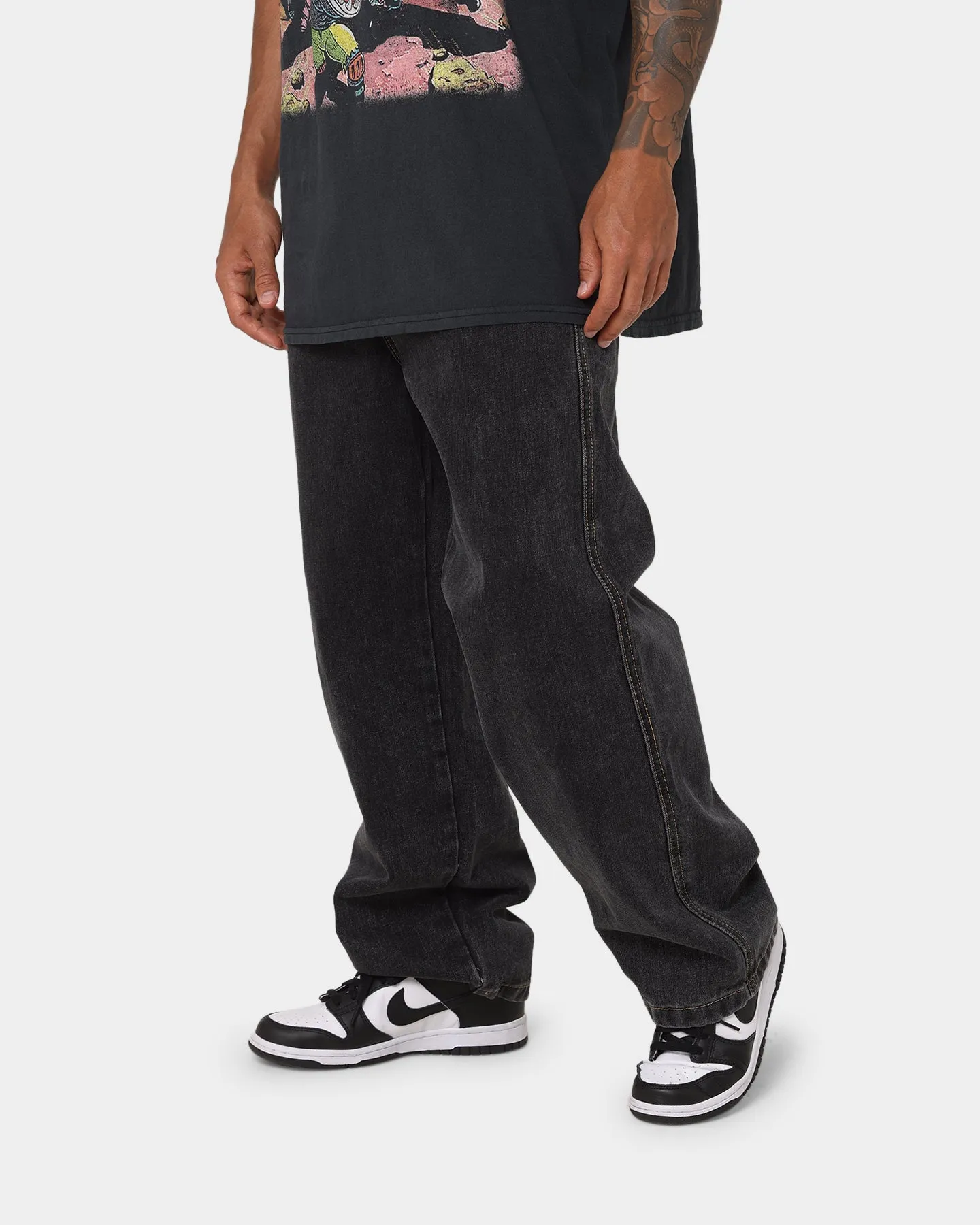 X-Large Bull Denim 91 Pants Washed Black Cool Essentials Chill Outfit