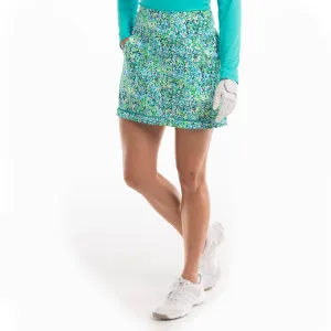 Casual and Smart Cotton-Blend 16 1/2IN PAINTBRUSH SWIRL SKORT