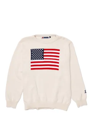 Unisex American Flag Knit Crew Fox like