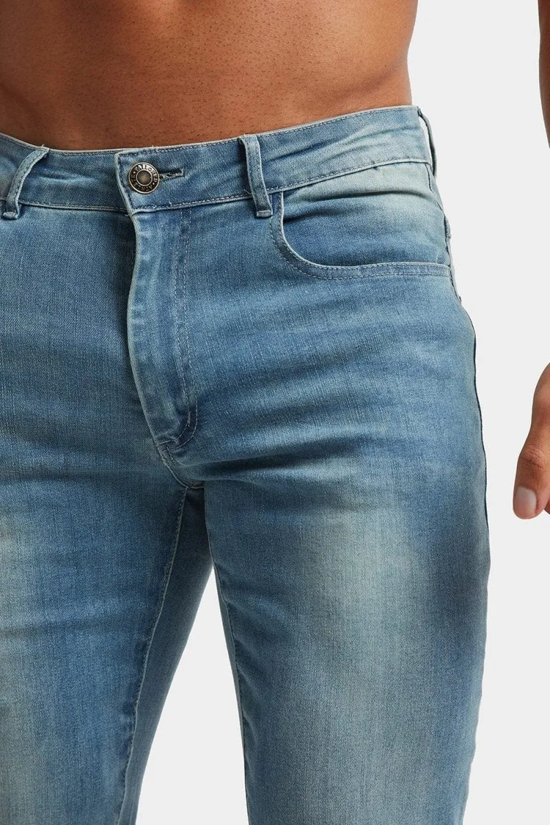 Core Layer Clean Fashion Athletic Fit Jeans in Light Blue