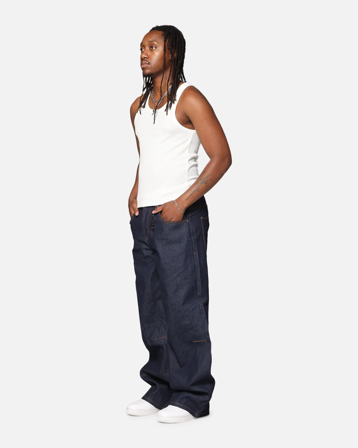 Saint Morta Amplus Jeans Indigo/Tan Everyday Basic Minimal Aesthetic