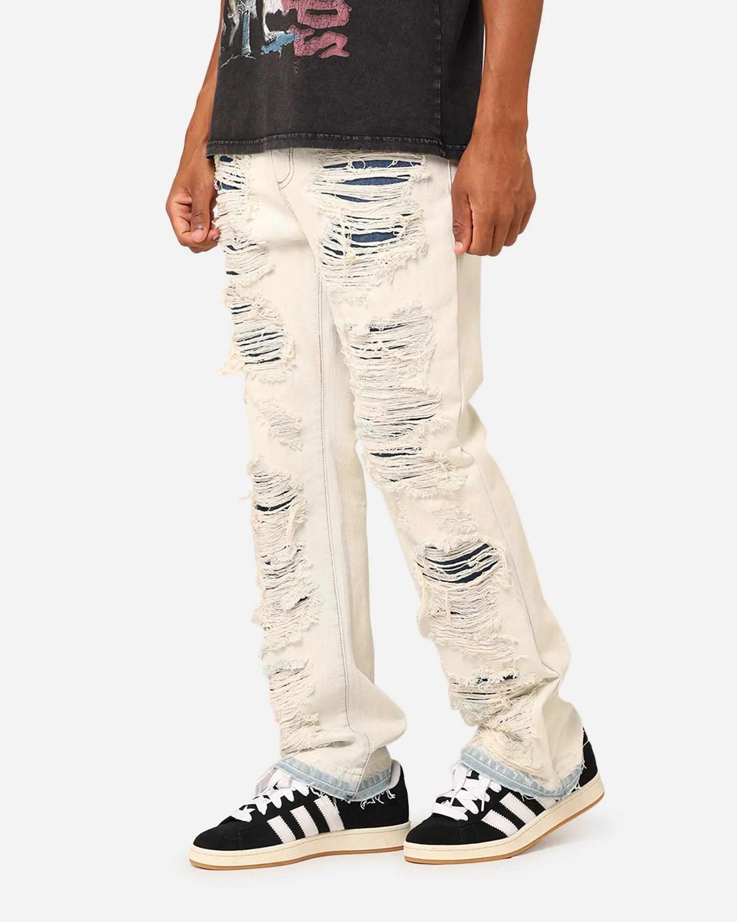 Quick Dry Weave Technology Autumn Days Outdoor Enthusiast Streetwear Fan XXIII Elliot Distressed Jeans Light Blue Acid