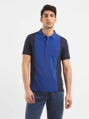 Tagless Collar AntiPilling Technology Men's Colorblock Polo T-shirt