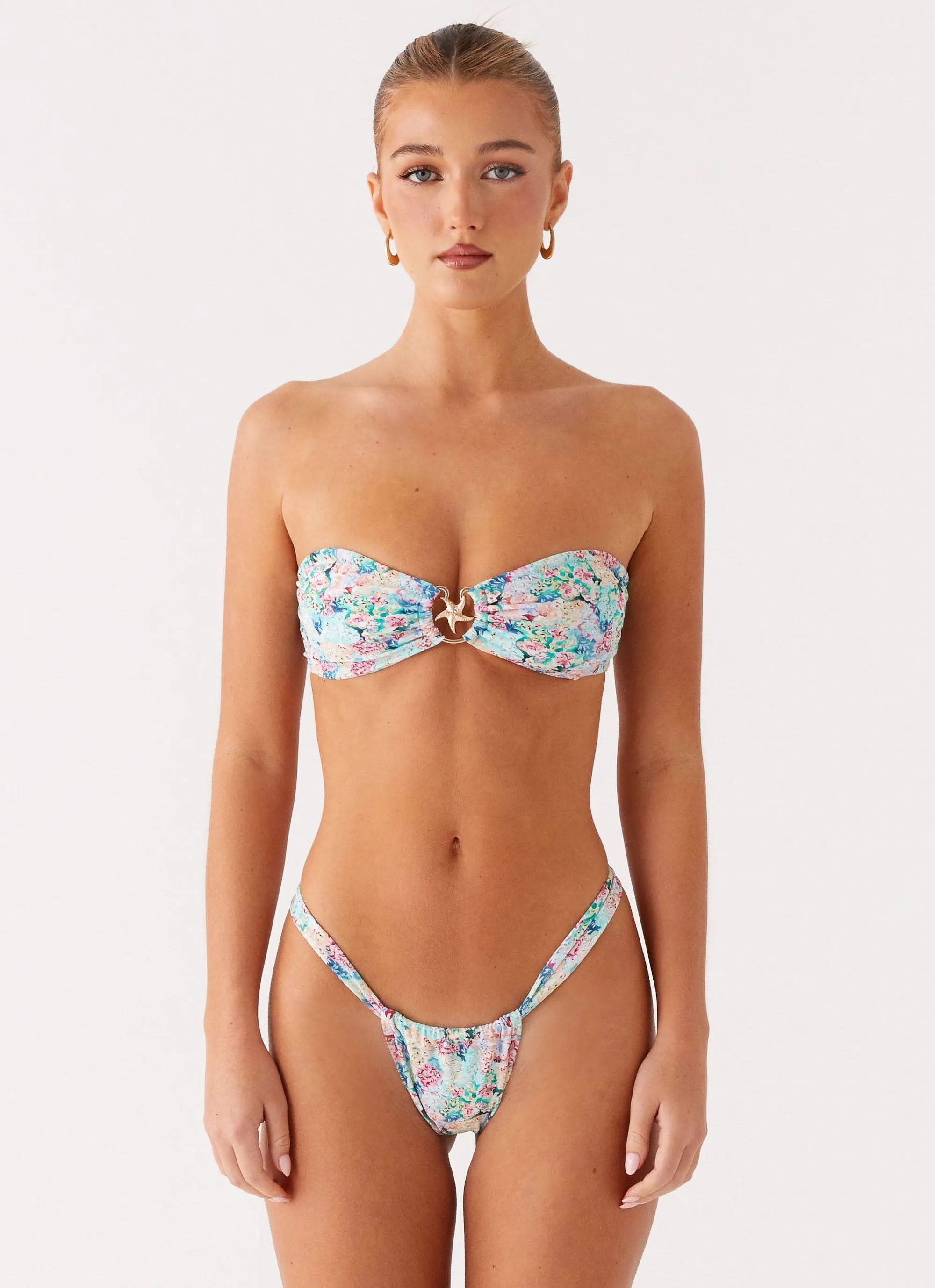 Airlie Scrunch Bikini Bottoms - Santorini Floral Motion Enhancing Cut