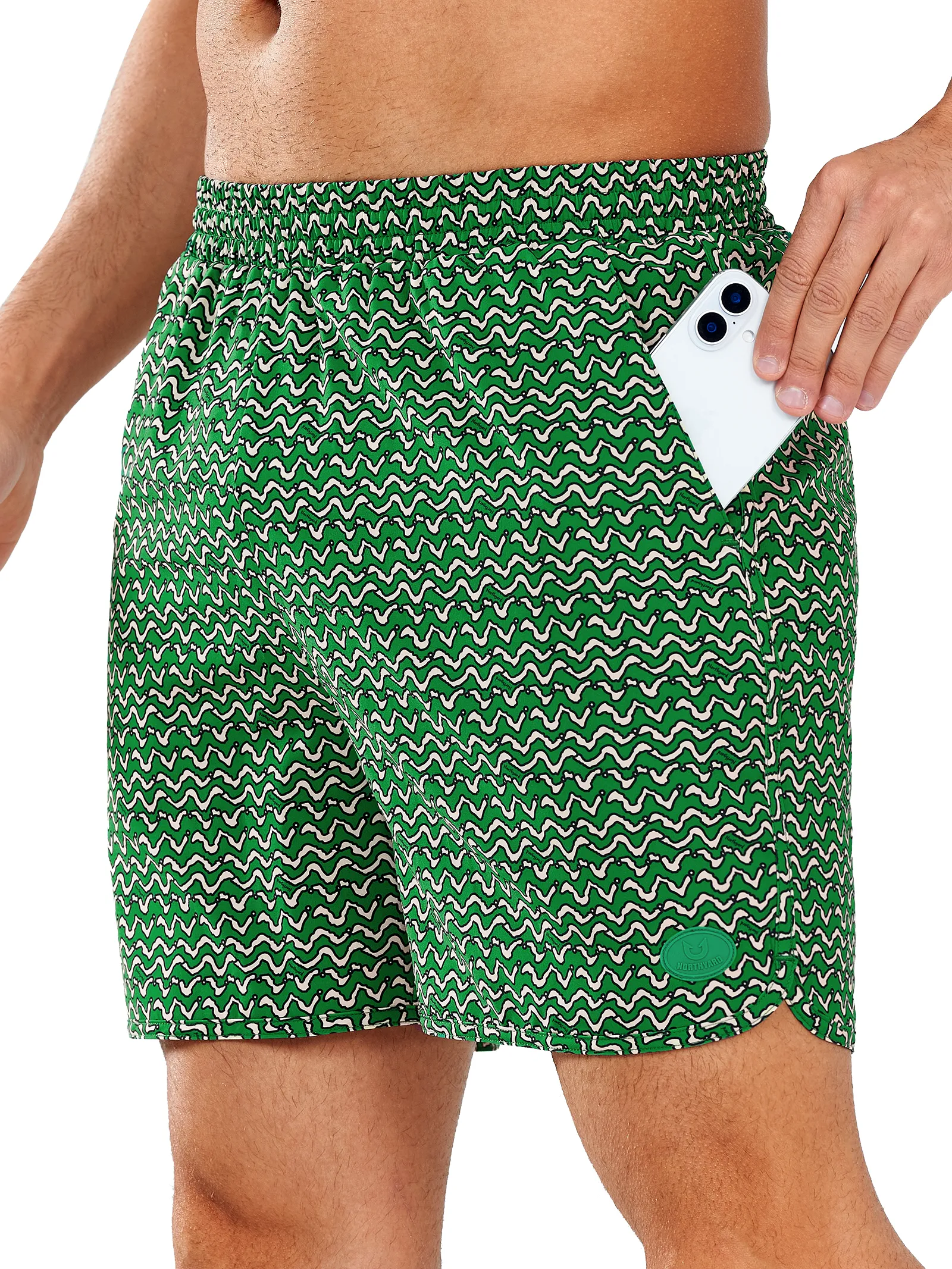 Men's Swim Trunks 5" Shorts with Mesh Liner Packable for Surfing Beach mountain style