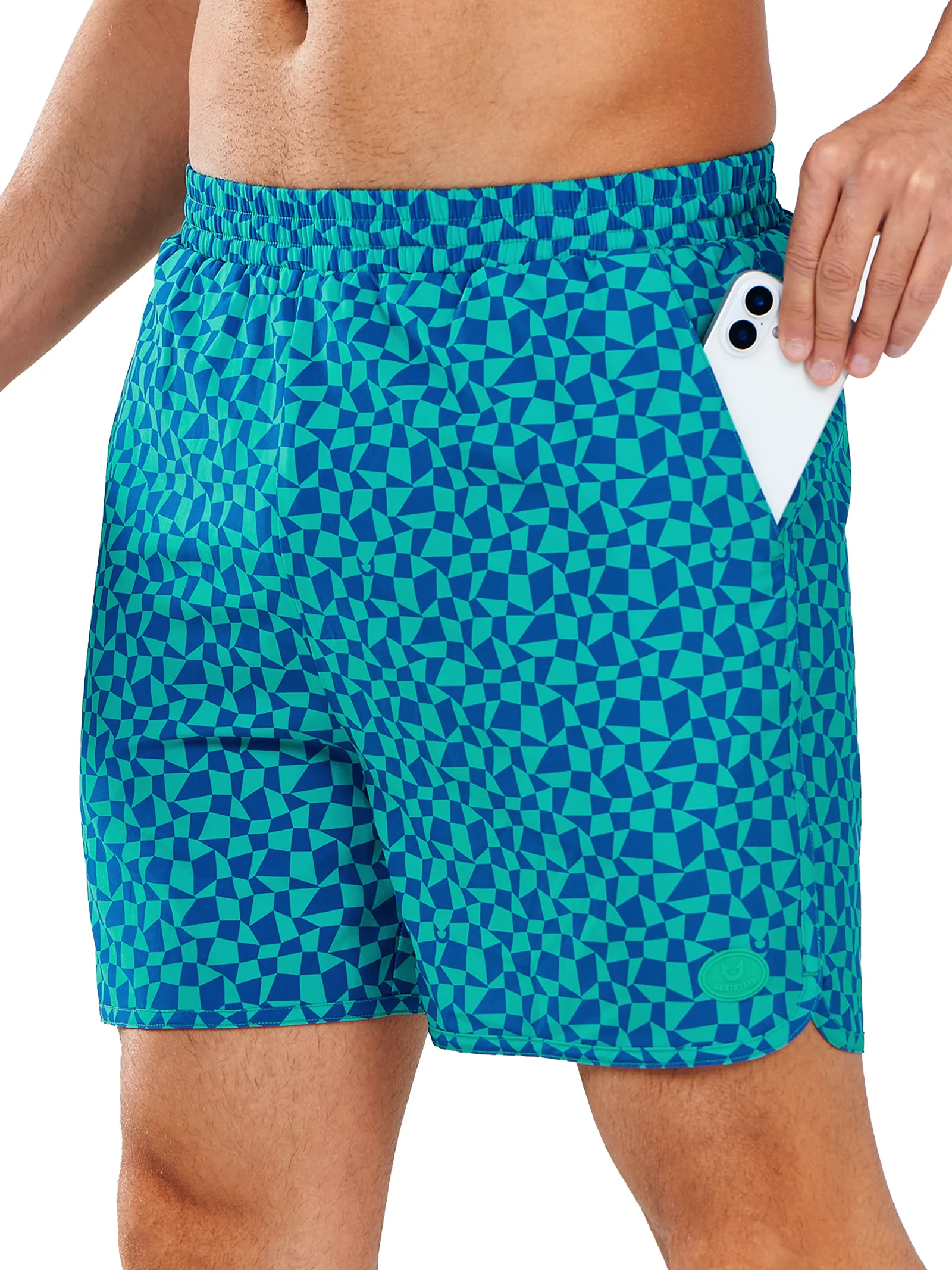 Men's Swim Trunks 5" Shorts with Mesh Liner Packable for Surfing Beach desert style scarf