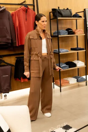 [EASYLUXE] Unwind Pants - Espresso Anti Static Lining Embroidered Detail