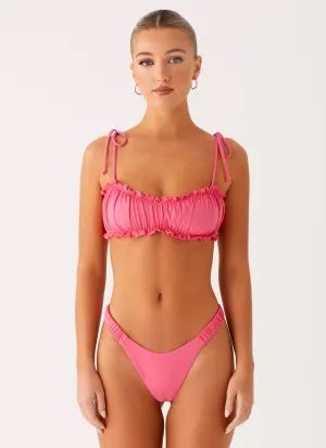 Multi Strap Back Design Seamless-Construction El Nido Bikini Top - Pink