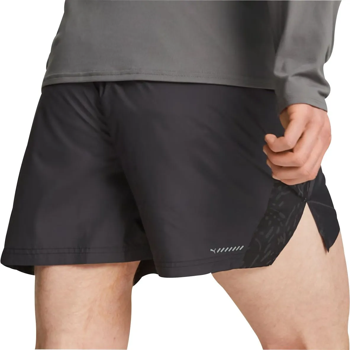 custom-made Puma Run 5 Inch Mens Running Shorts - Black