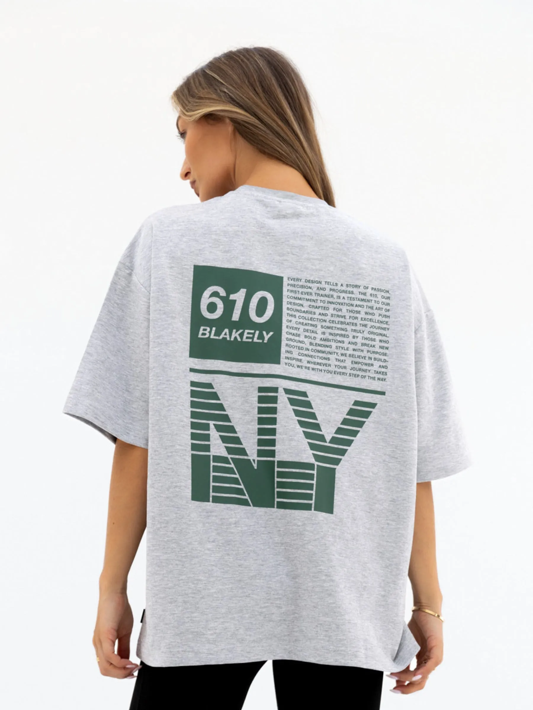 Tribeca 610 Ultra Oversized T-Shirt - Marl Grey Breathable Look