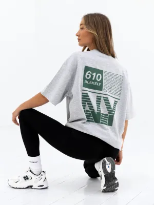 All-Day Comfort Wear Tribeca 610 Ultra Oversized T-Shirt - Marl Grey