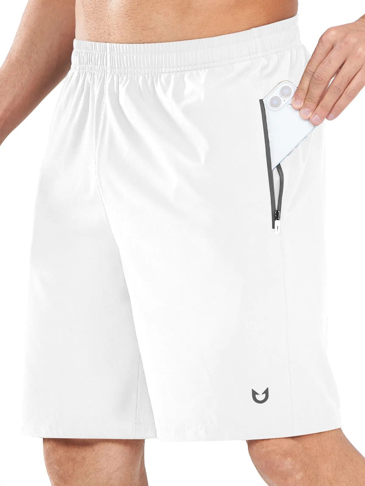 Men's Athletic Sports 9 inch Shorts Quick Dry for Training Gym Outdoor Slimming Effect