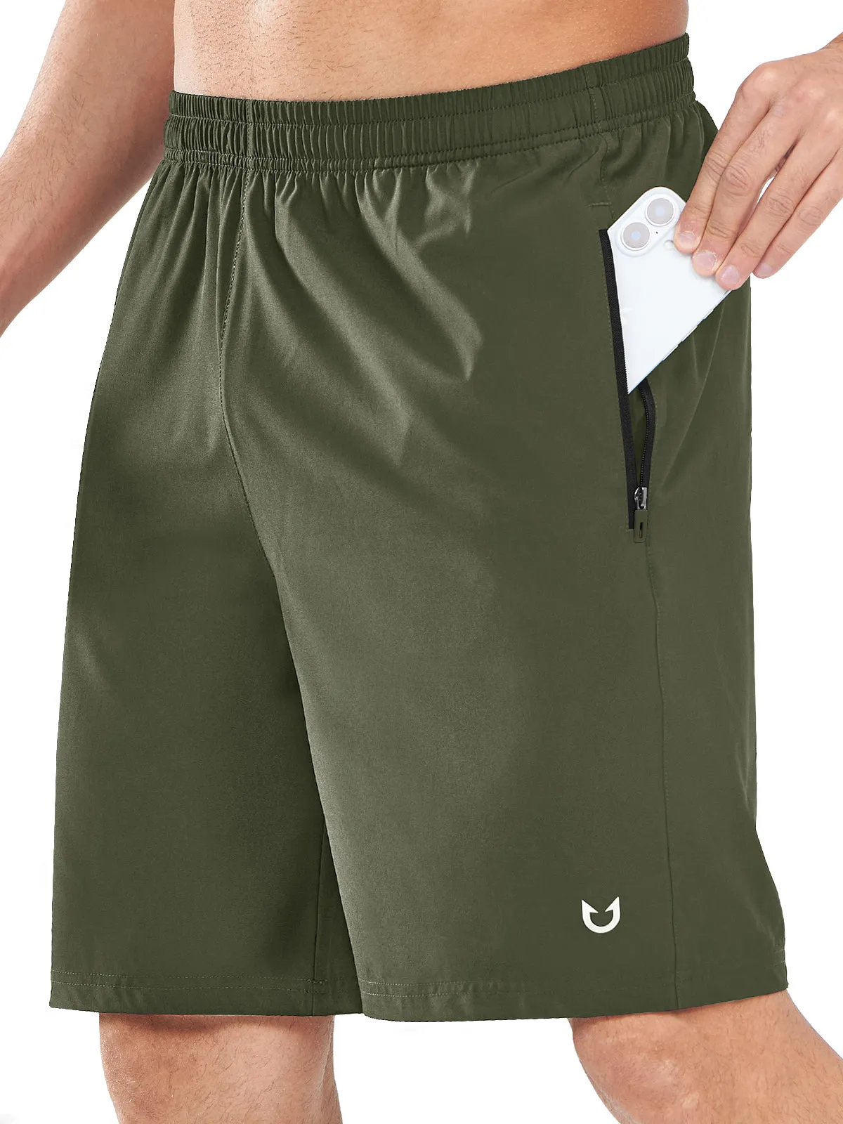 Weekend Outing Men's Athletic Sports 9 inch Shorts Quick Dry for Training Gym Outdoor