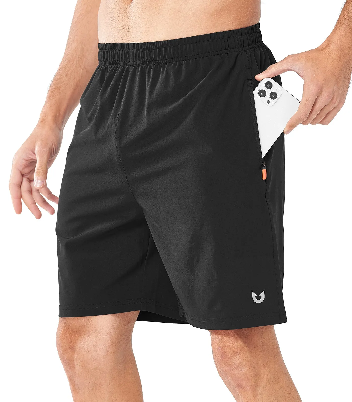 Everyday Feel Extended Inseam Options Men's Athletic Sports 9 inch Shorts Quick Dry for Training Gym Outdoor