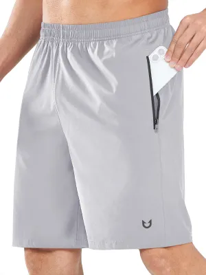 Rough texture low - rise Men's Athletic Sports 9 inch Shorts Quick Dry for Training Gym Outdoor