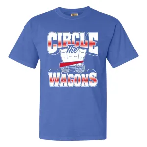 Comfortable Casual Cold Wash Optimized Circle The Wagons Graphic Tee