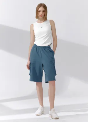 Mild Bermuda Cargo Shorts SheerLayeredPanels Smile Glow