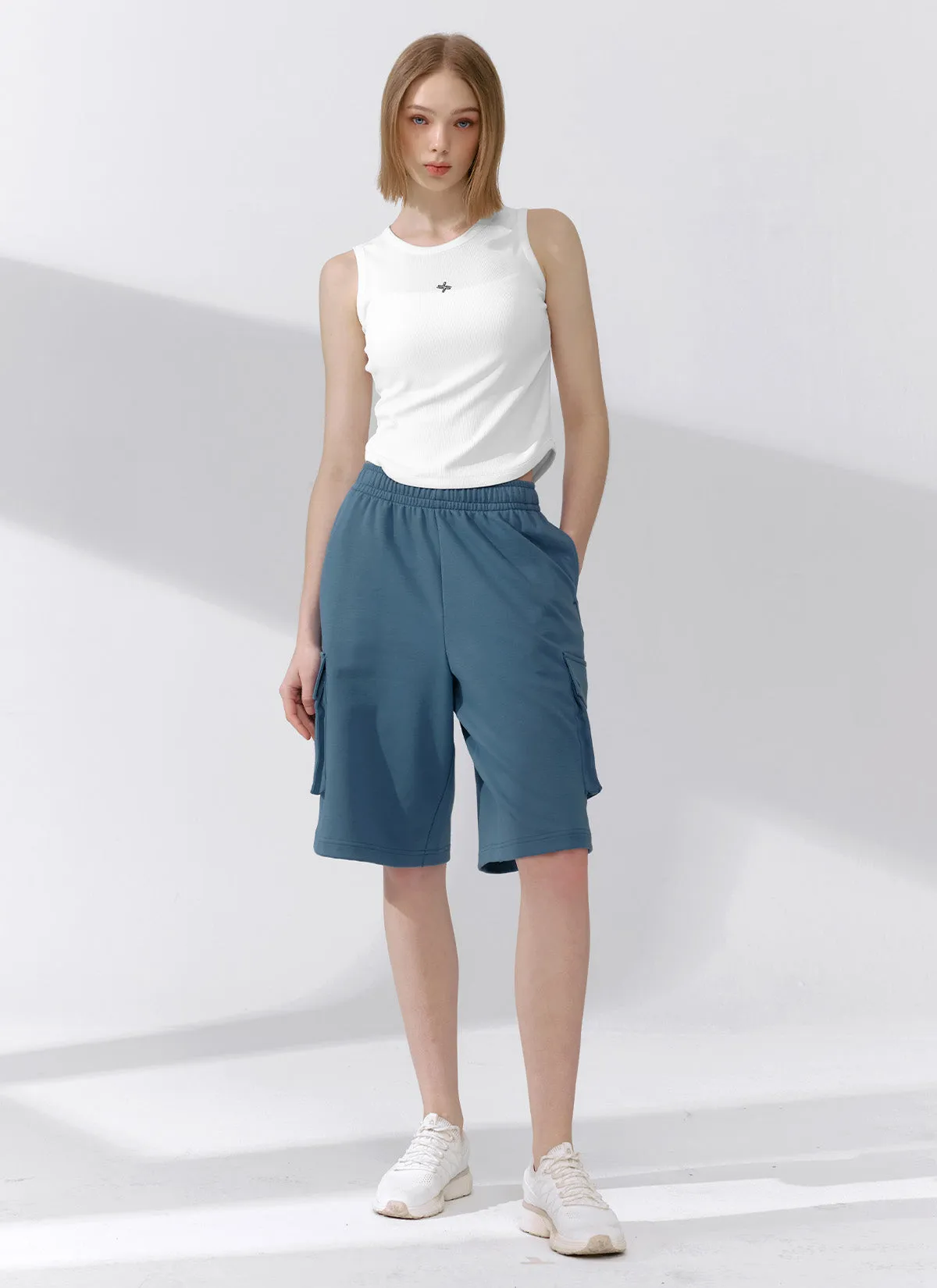 Mild Bermuda Cargo Shorts SheerLayeredPanels Smile Glow