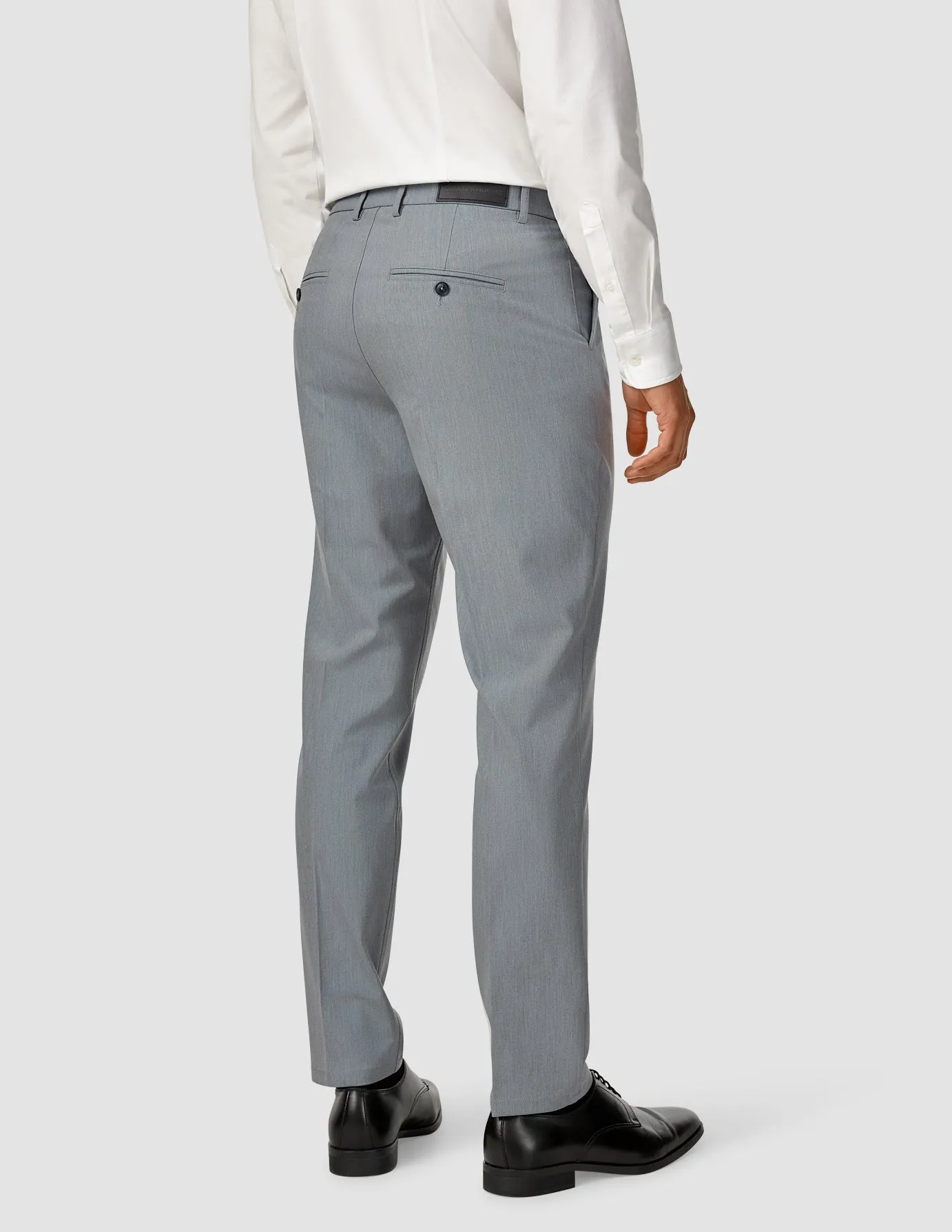 Cozy Wear Flexible Knee Articulation Essential Suit Pants Regular Light Blue Melange