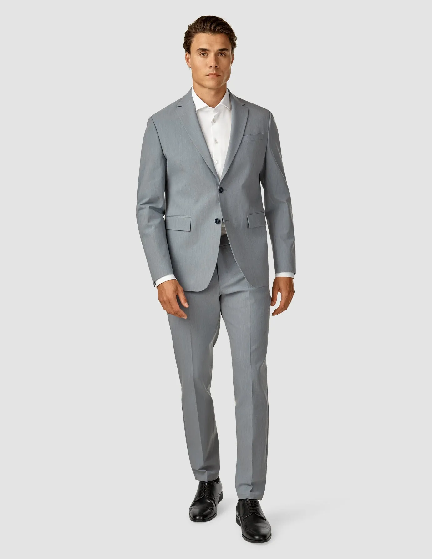 Essential Suit Pants Regular Light Blue Melange UV protection coating Tailored Silhouette