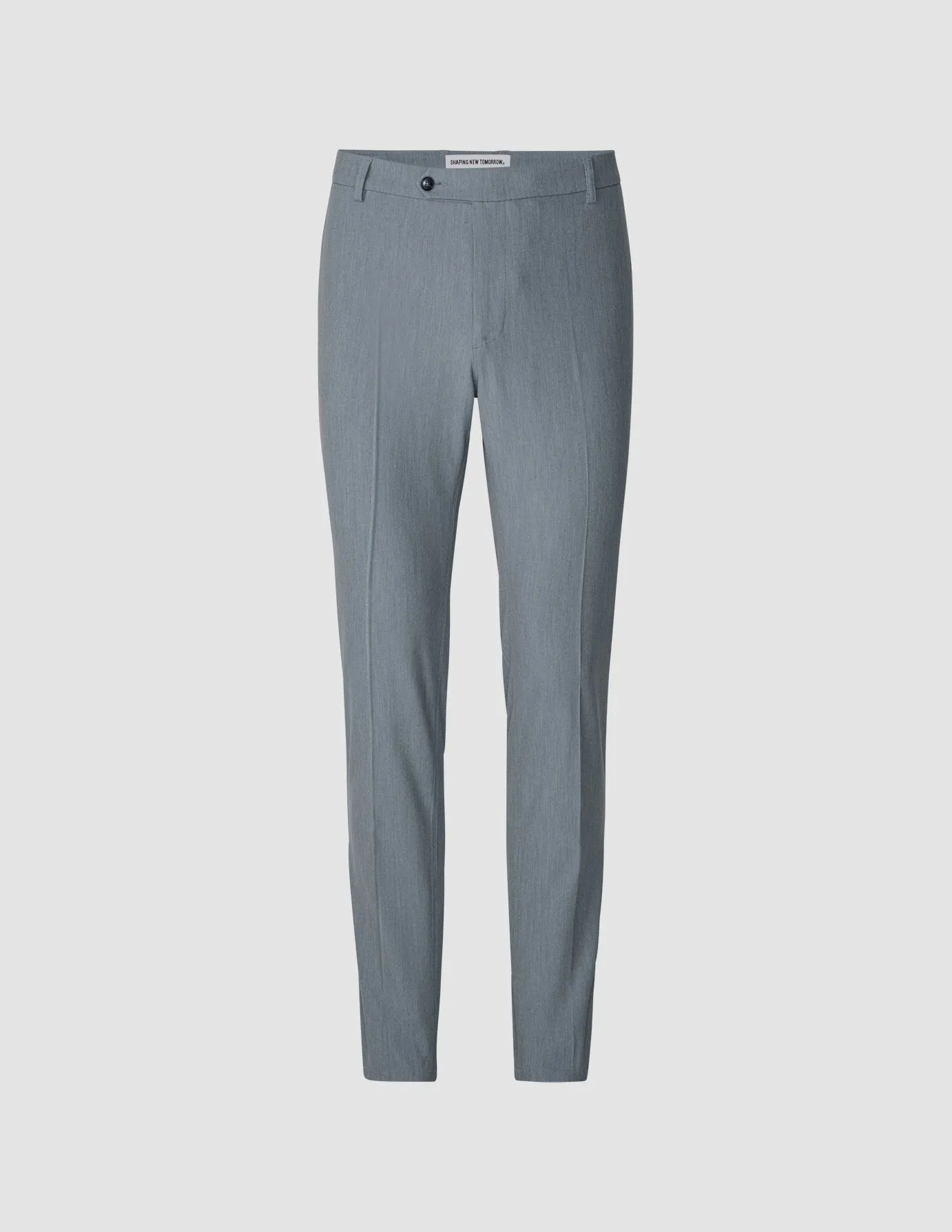 Essential Suit Pants Regular Light Blue Melange Cozy Layer Laser cut