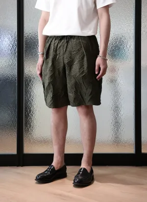 Distort Pleats Polyester Shorts Day Off