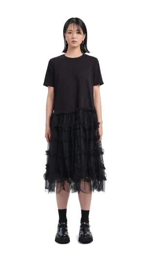 Mesh Layered Dress QuickRelease Fasteners Joyful Mood