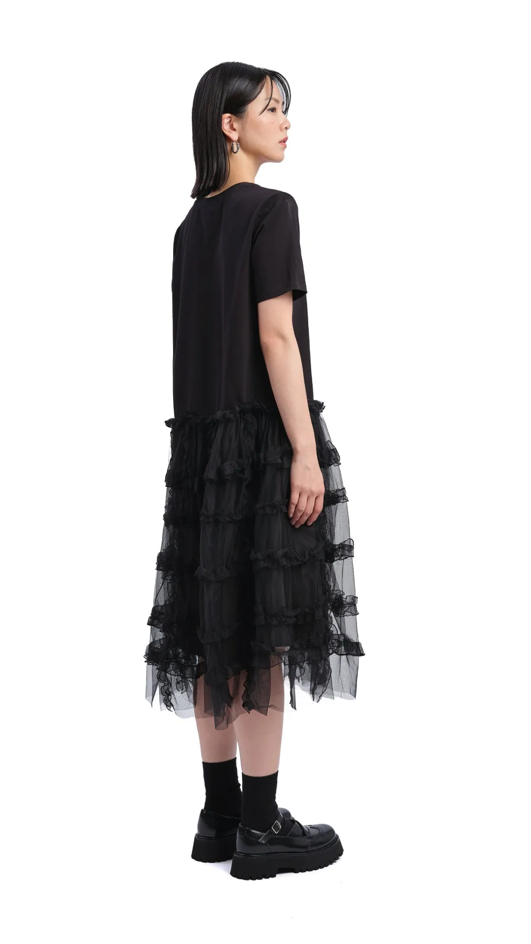 CompressionEnhanced Fit Smooth Yarn Mesh Layered Dress