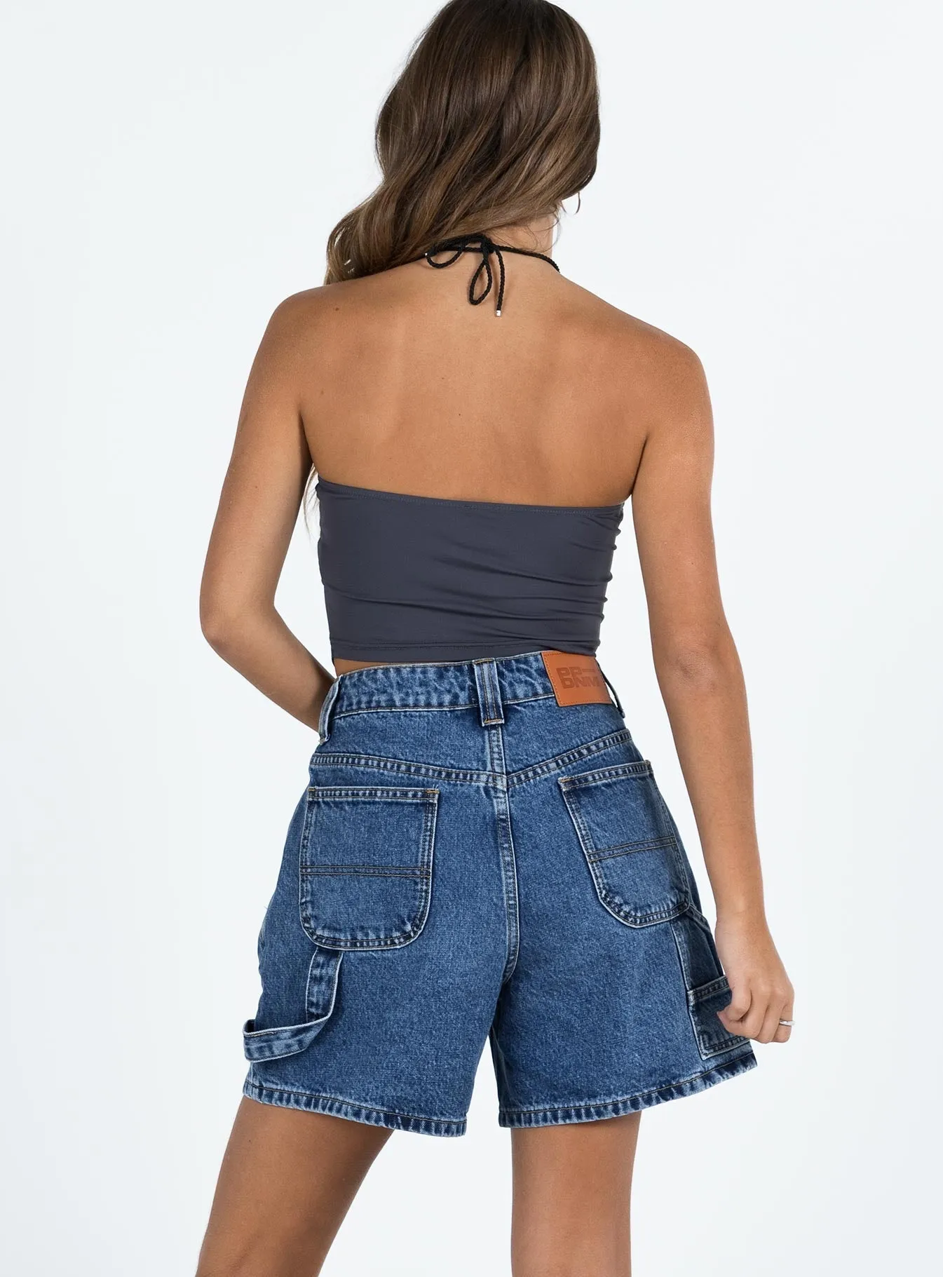 Lou Carpenter Denim Shorts Mid Wash Petite Date Vibe Winner Vibe