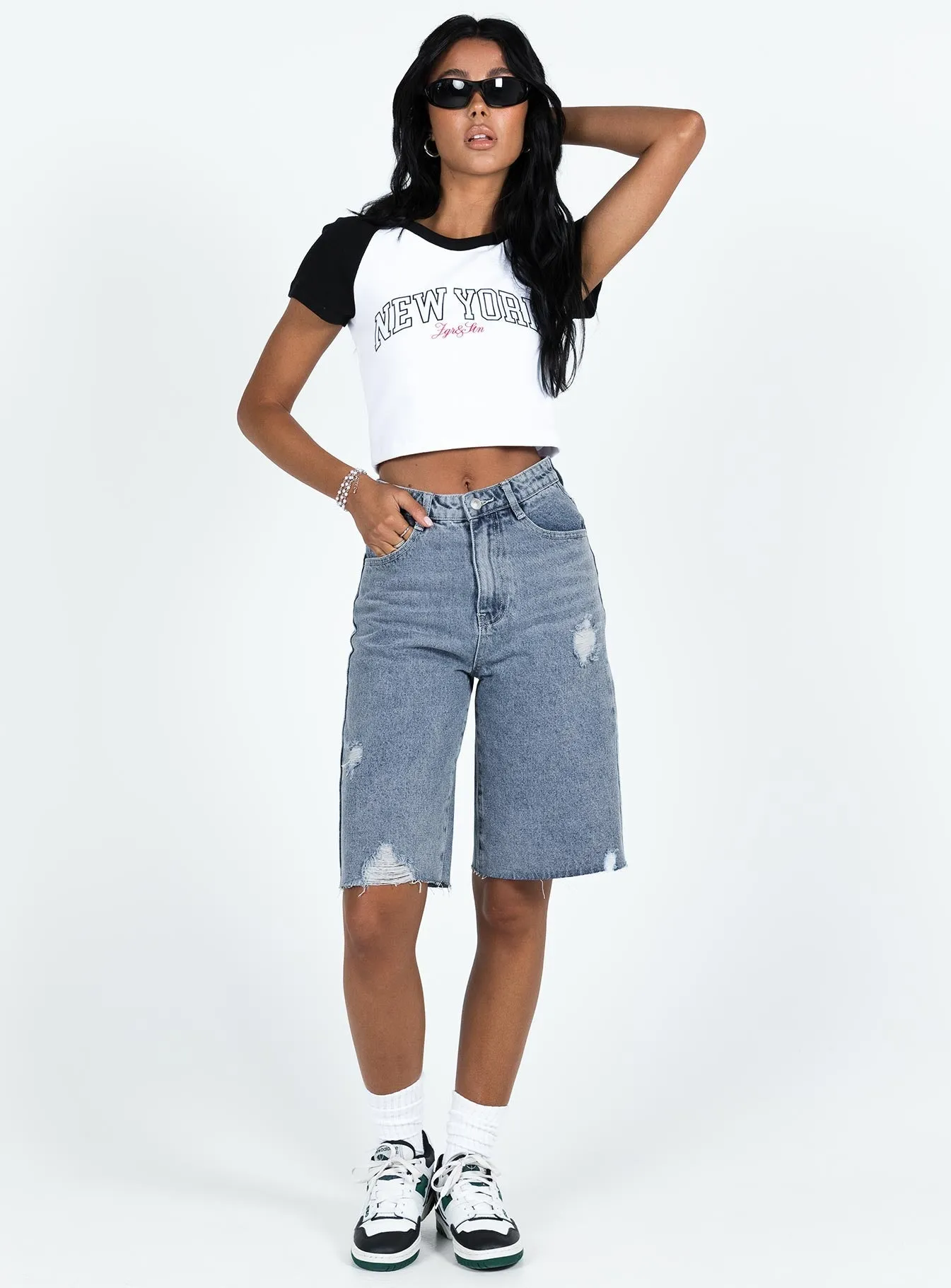 Lexfield Denim Shorts Light Wash Vacation Mood
