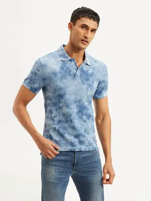 TwoTone Fabric Blend Stylish Fit Men's Abstract Dyed Slim Fit Polo T-shirt