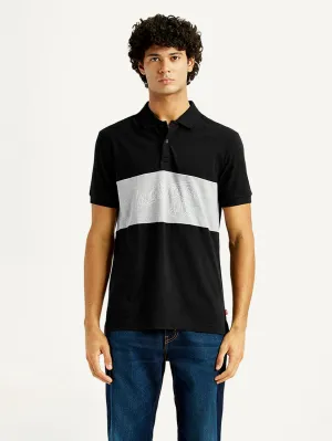 FourButton Placket Men's Pure Cotton Slim Fit Polo T-shirt