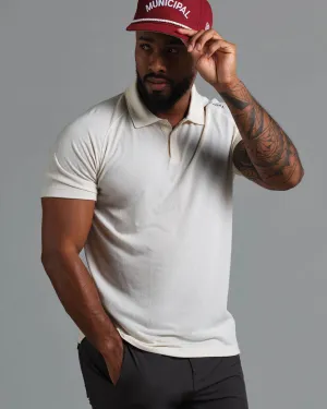 Streetwear Edge FourButton Placket Sport Tech Polo