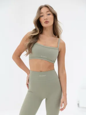 Ultimate Sports Bra - Olive Stretchy Band Pilates