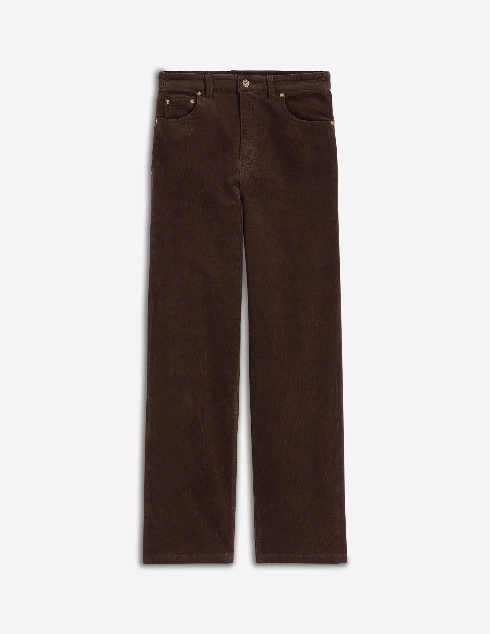 Brushed Interior Artist Vibe Comfy 5-Pocket Cord Column Jeans-Espresso
