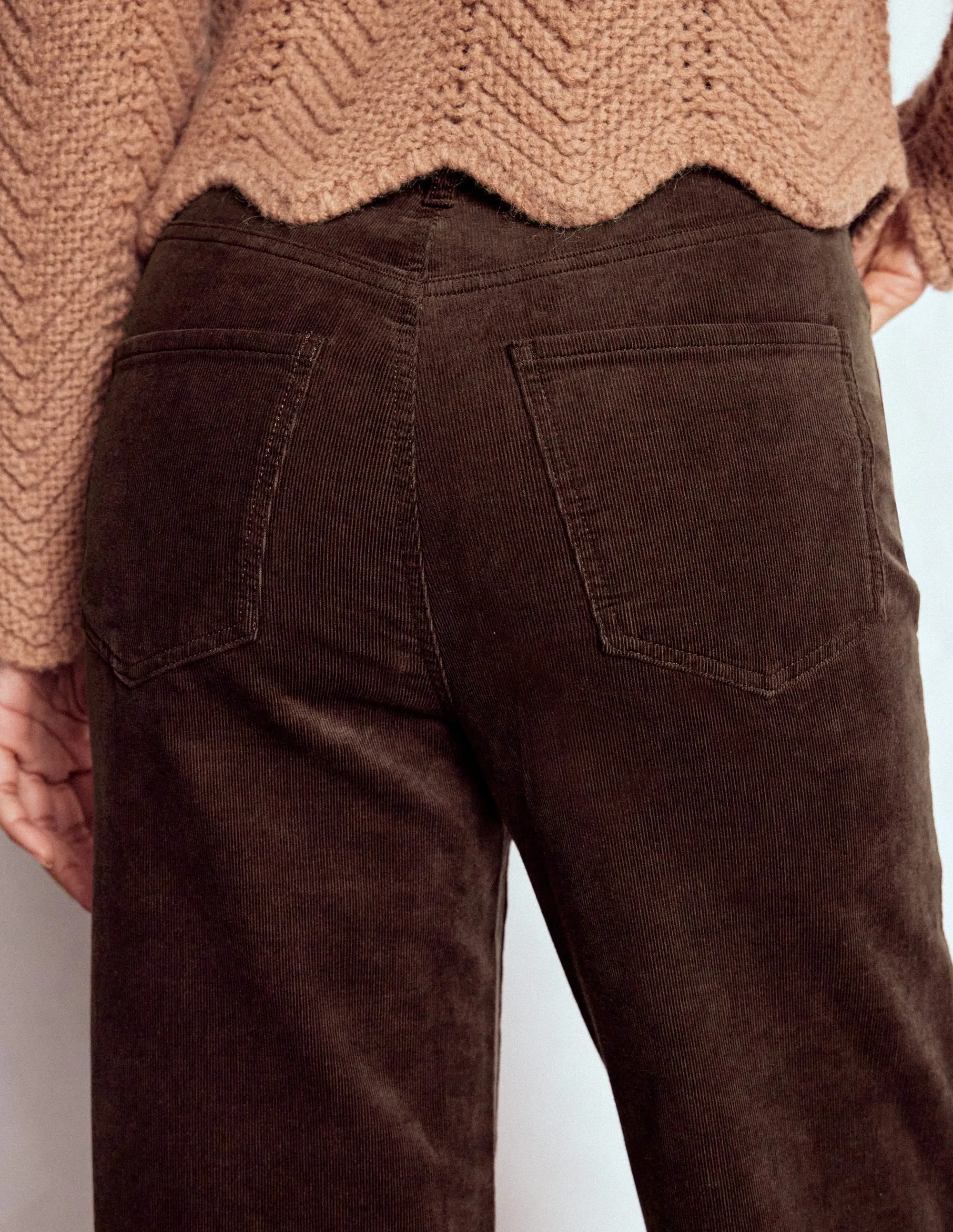 5-Pocket Cord Column Jeans-Espresso Teen Outfit Eco Friendly Travel Outfit Slim Sunny Vibes Festival Outfit
