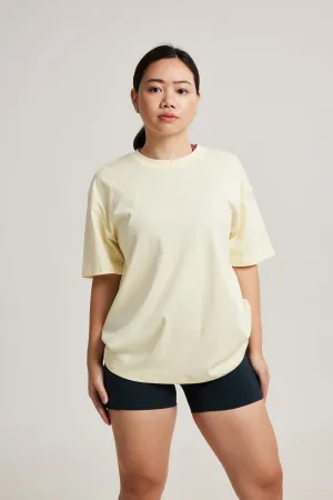 Thermal Regulating Layer Eco Friendly Production Oversized Tee in Sunshine